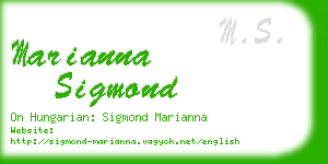 marianna sigmond business card
